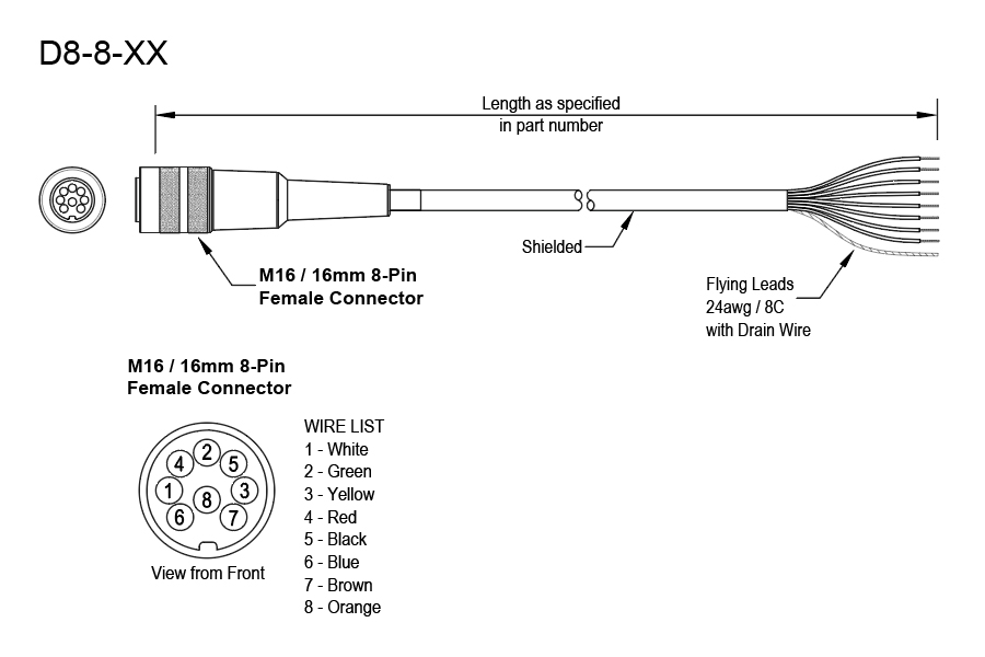 Cable Assembly - D8-8-10 | Photocraft by TRI-TRONICS