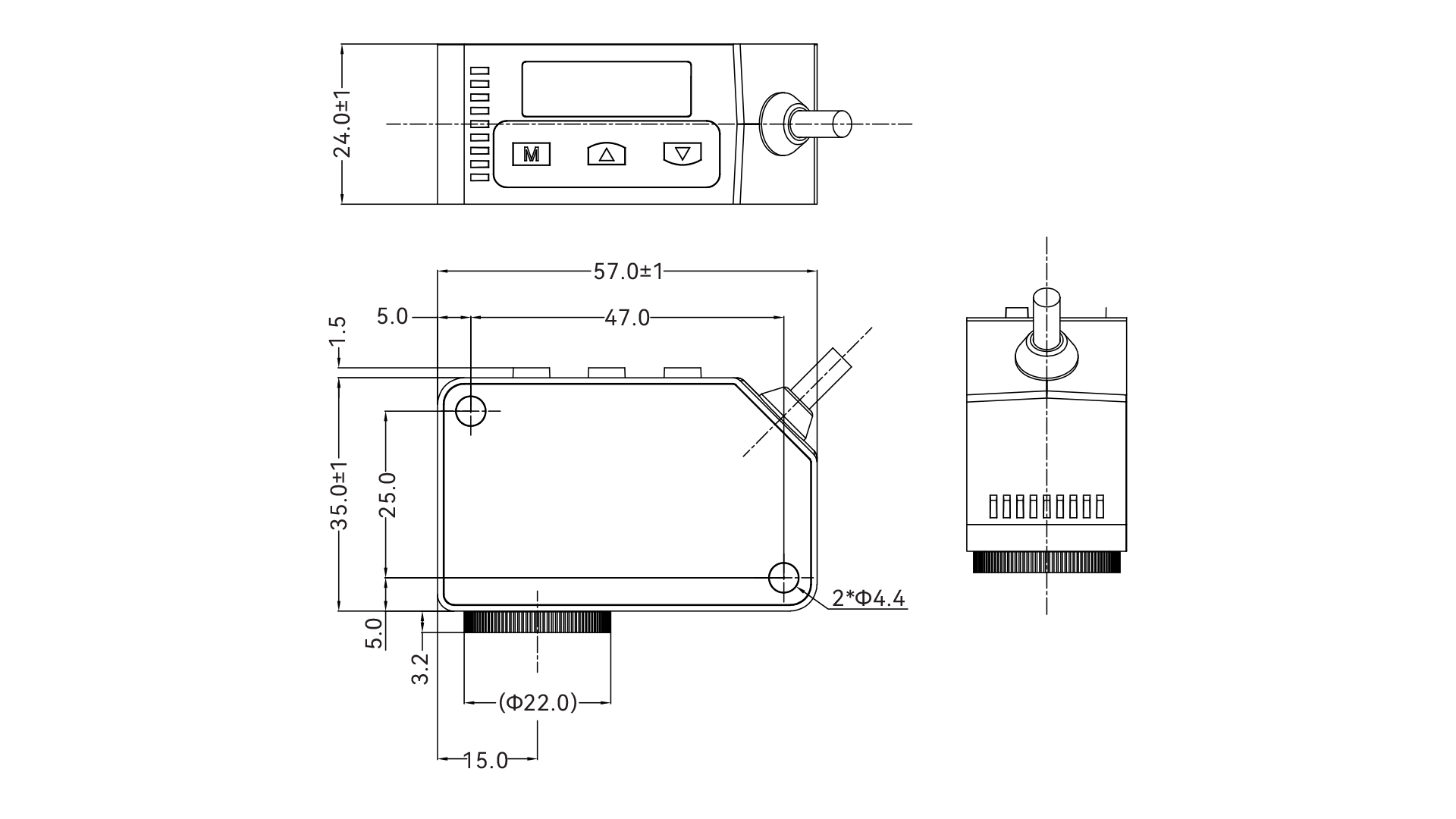 CW-10P Sensor Dimensions
